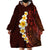 Red Tropical Plumeria With Galaxy Polynesian Art Wearable Blanket Hoodie LT14 - Polynesian Pride