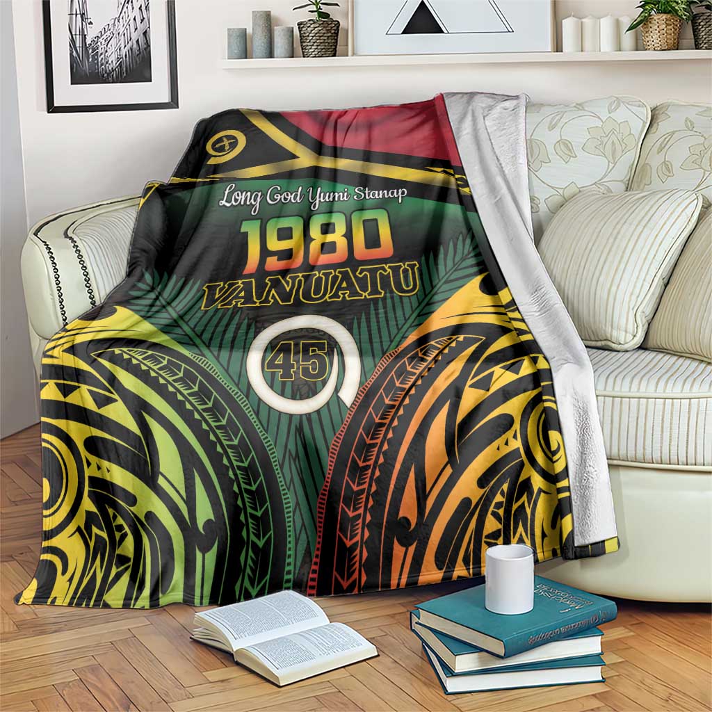 Vanuatu 1980 Blanket Hapi 45 Yia Indipendens Anivesari LT14 Black - Polynesian Pride