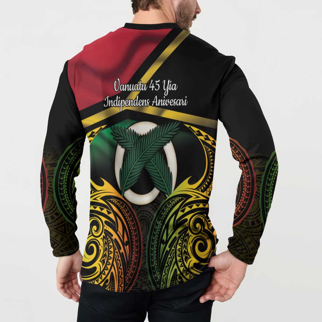 Vanuatu 1980 Button Sweatshirt Hapi 45 Yia Indipendens Anivesari LT14 - Polynesian Pride