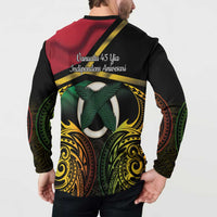 Vanuatu 1980 Button Sweatshirt Hapi 45 Yia Indipendens Anivesari LT14 - Polynesian Pride