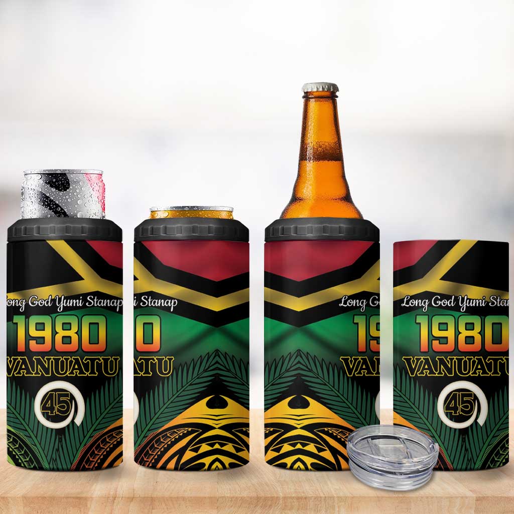 Vanuatu 1980 4 in 1 Can Cooler Tumbler Hapi 45 Yia Indipendens Anivesari LT14 - Polynesian Pride