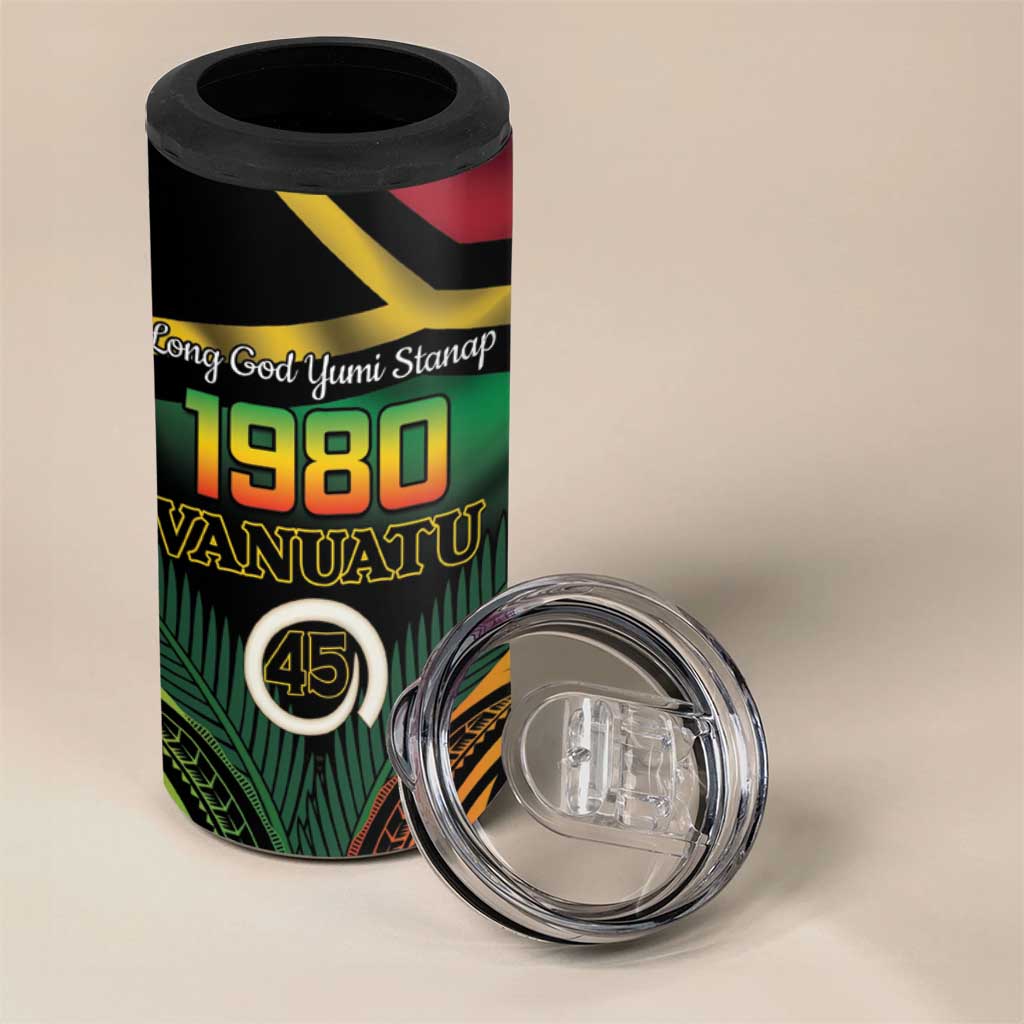 Vanuatu 1980 4 in 1 Can Cooler Tumbler Hapi 45 Yia Indipendens Anivesari LT14 - Polynesian Pride