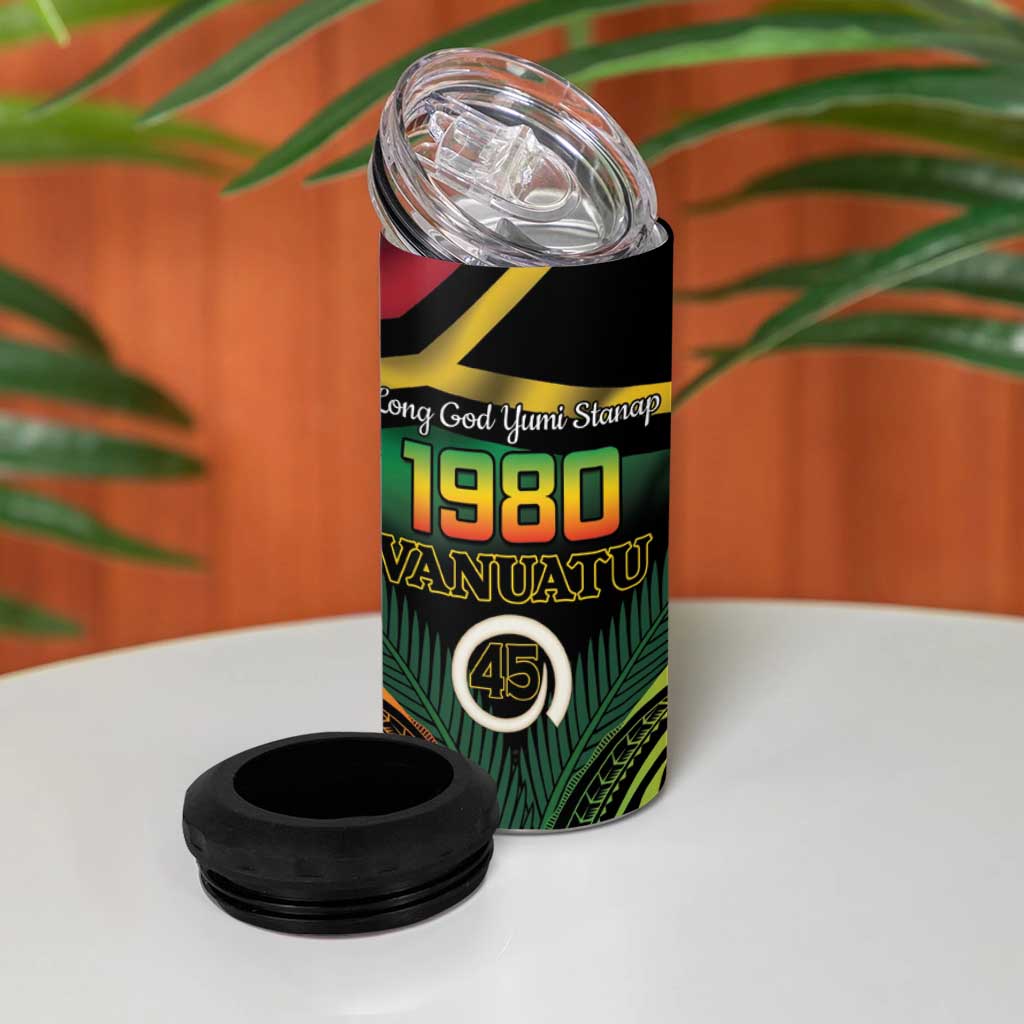 Vanuatu 1980 4 in 1 Can Cooler Tumbler Hapi 45 Yia Indipendens Anivesari LT14 - Polynesian Pride