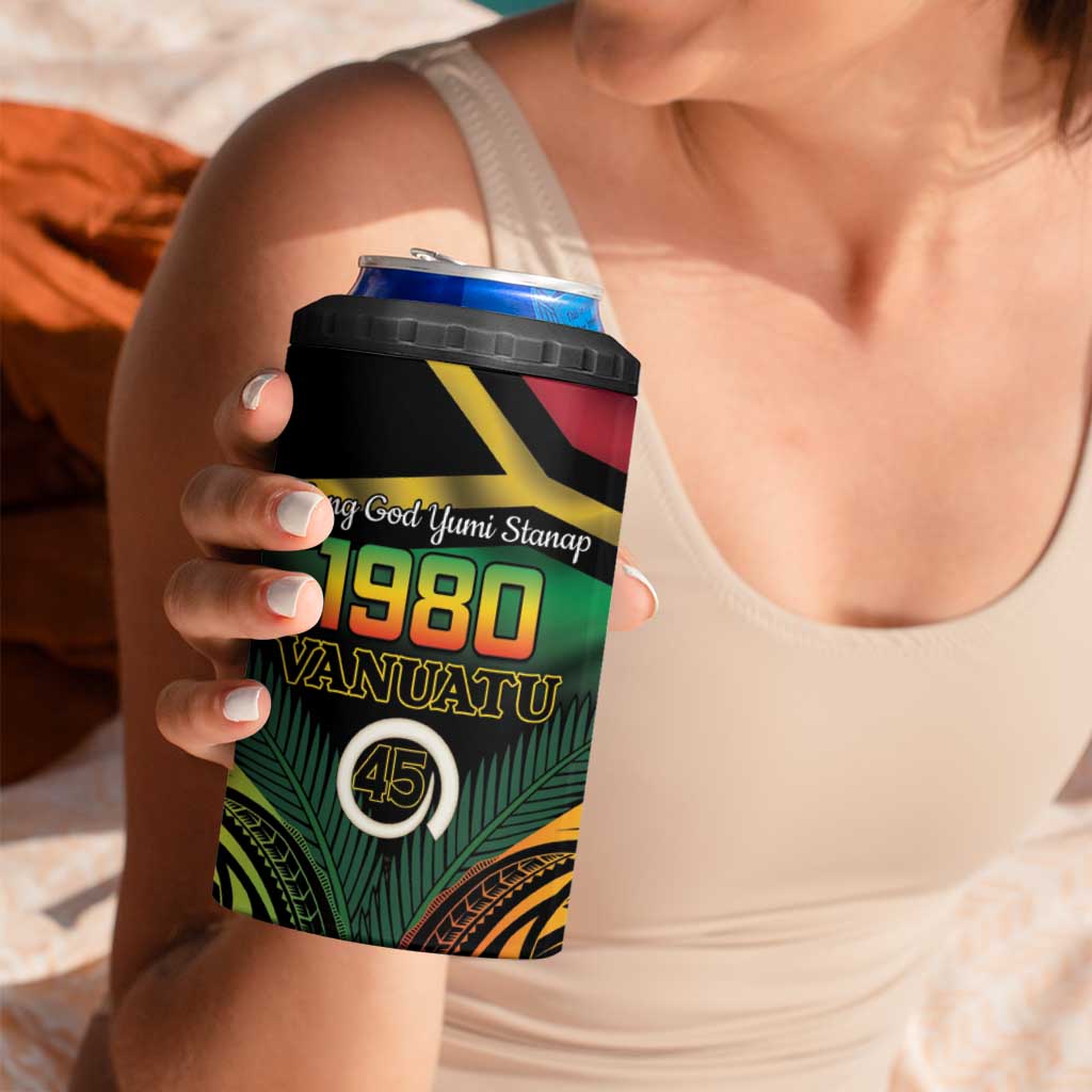 Vanuatu 1980 4 in 1 Can Cooler Tumbler Hapi 45 Yia Indipendens Anivesari LT14 - Polynesian Pride