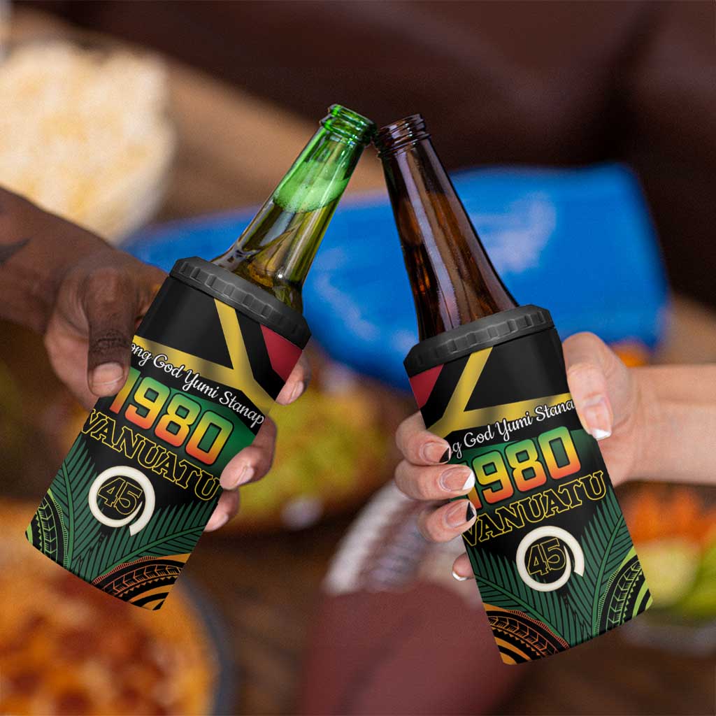 Vanuatu 1980 4 in 1 Can Cooler Tumbler Hapi 45 Yia Indipendens Anivesari LT14 - Polynesian Pride