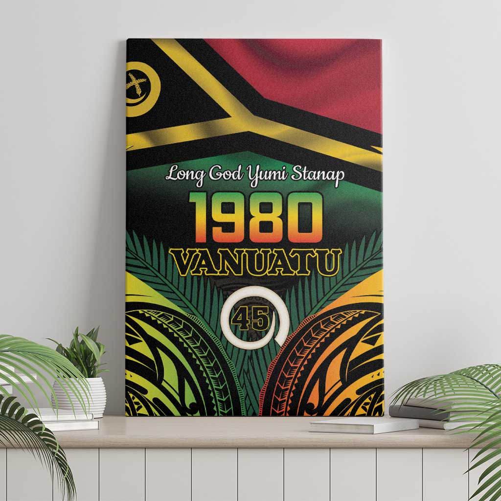 Vanuatu 1980 Canvas Wall Art Hapi 45 Yia Indipendens Anivesari LT14 - Polynesian Pride