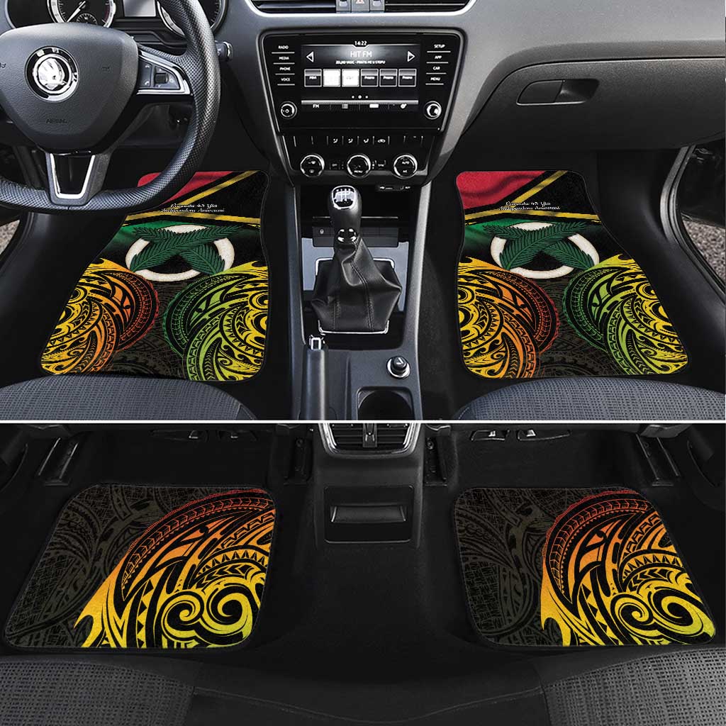 Vanuatu 1980 Car Mats Hapi 45 Yia Indipendens Anivesari LT14 Set 4pcs Black - Polynesian Pride