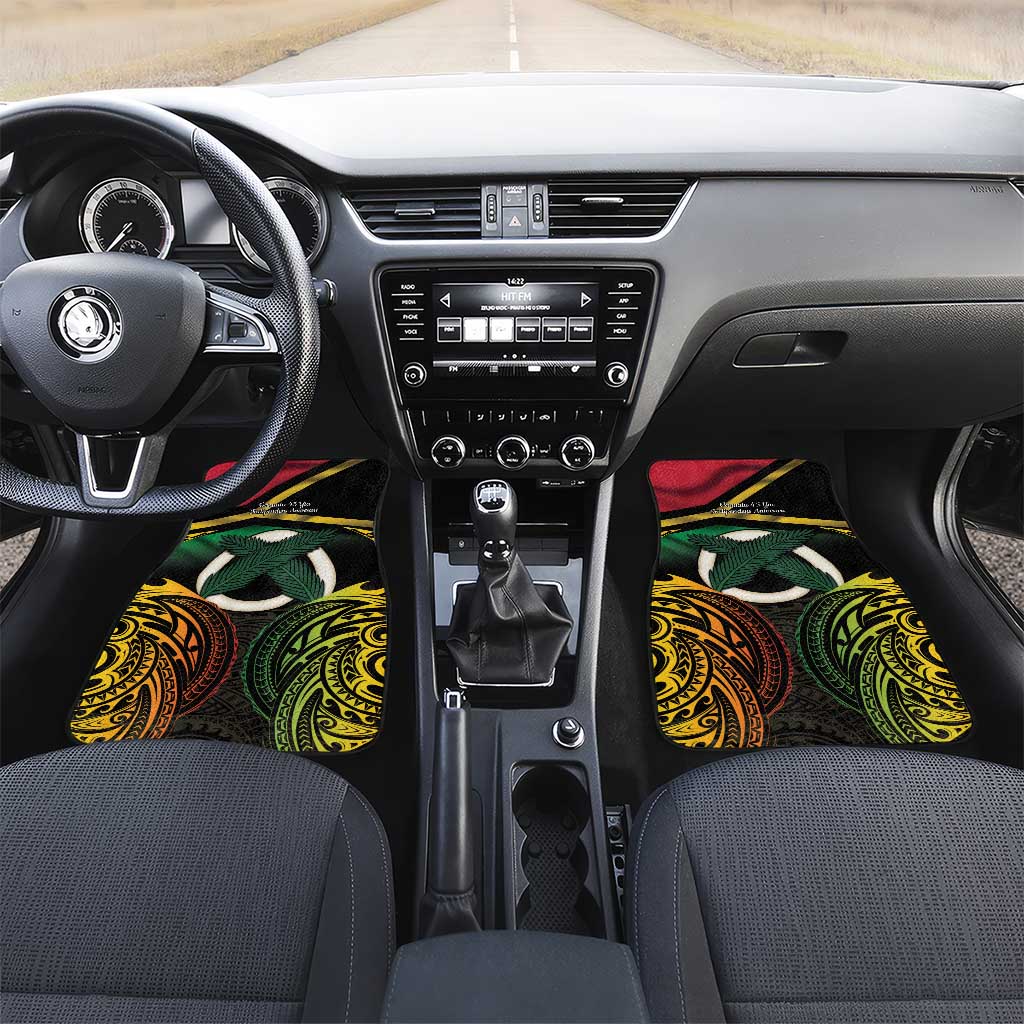 Vanuatu 1980 Car Mats Hapi 45 Yia Indipendens Anivesari LT14 Set 2pcs - Front Black - Polynesian Pride