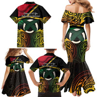 Vanuatu 1980 Family Matching Mermaid Dress and Hawaiian Shirt Hapi 45 Yia Indipendens Anivesari