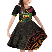 Vanuatu 1980 Family Matching Off Shoulder Short Dress and Hawaiian Shirt Hapi 45 Yia Indipendens Anivesari