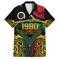 Vanuatu 1980 Family Matching Off Shoulder Short Dress and Hawaiian Shirt Hapi 45 Yia Indipendens Anivesari