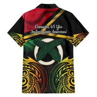 Vanuatu 1980 Family Matching Off Shoulder Short Dress and Hawaiian Shirt Hapi 45 Yia Indipendens Anivesari