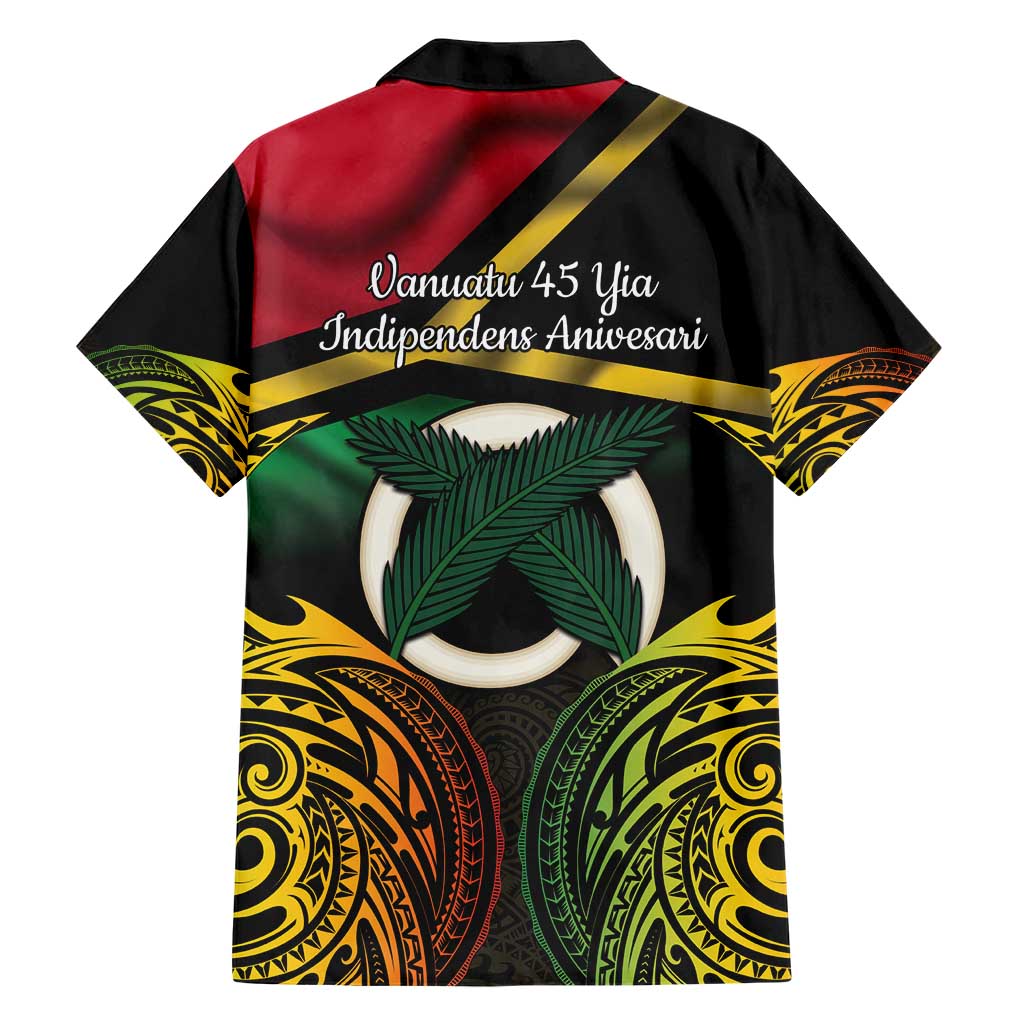 Vanuatu 1980 Family Matching Short Sleeve Bodycon Dress and Hawaiian Shirt Hapi 45 Yia Indipendens Anivesari