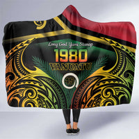 Vanuatu 1980 Hooded Blanket Hapi 45 Yia Indipendens Anivesari LT14 One Size Black - Polynesian Pride
