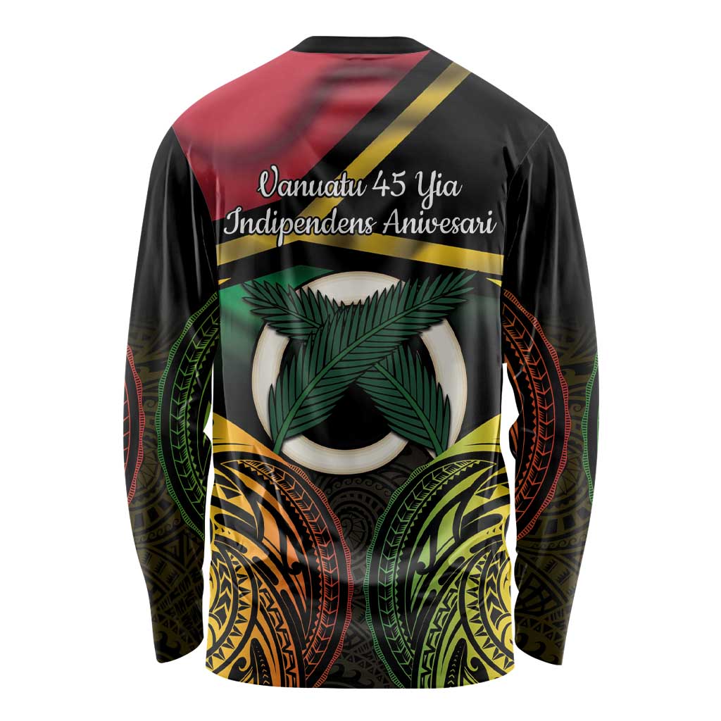 Vanuatu 1980 Long Sleeve Shirt Hapi 45 Yia Indipendens Anivesari LT14 - Polynesian Pride
