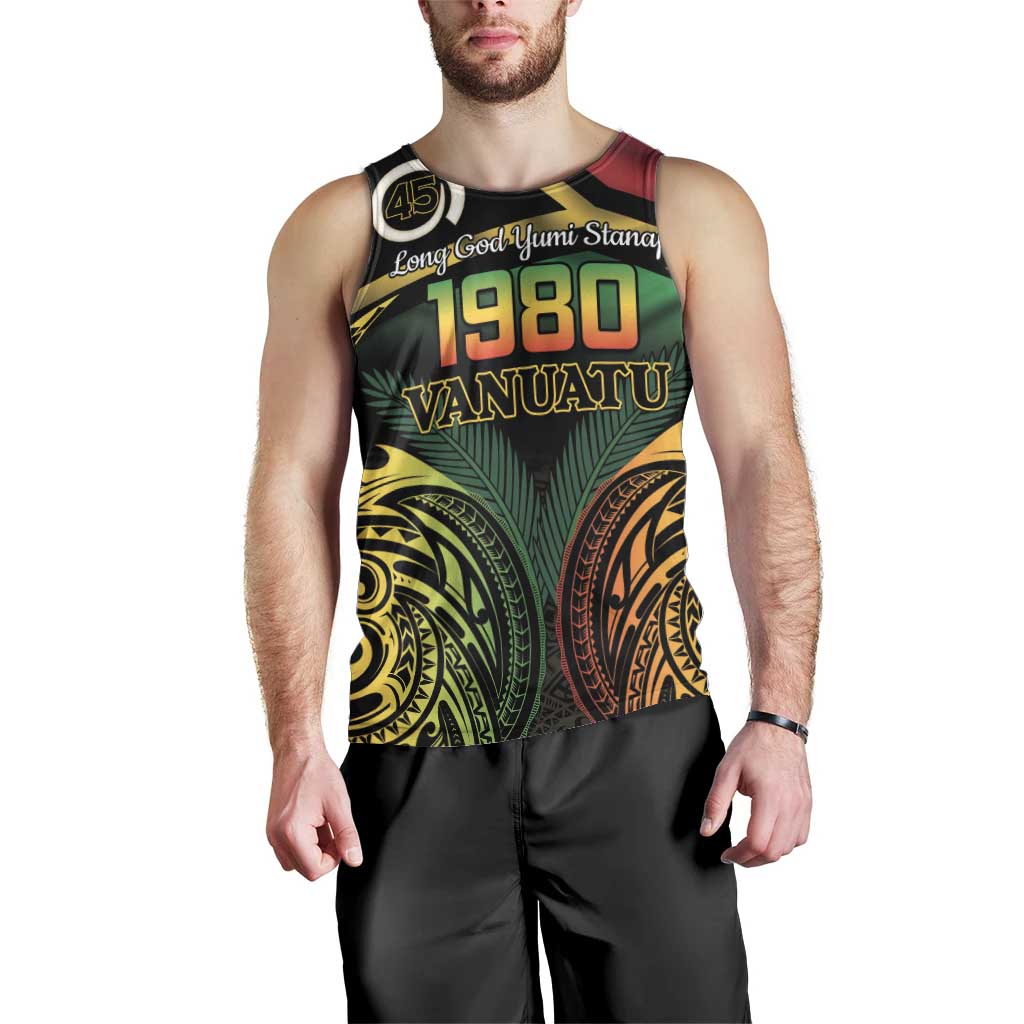 Vanuatu 1980 Men Tank Top Hapi 45 Yia Indipendens Anivesari LT14 - Polynesian Pride