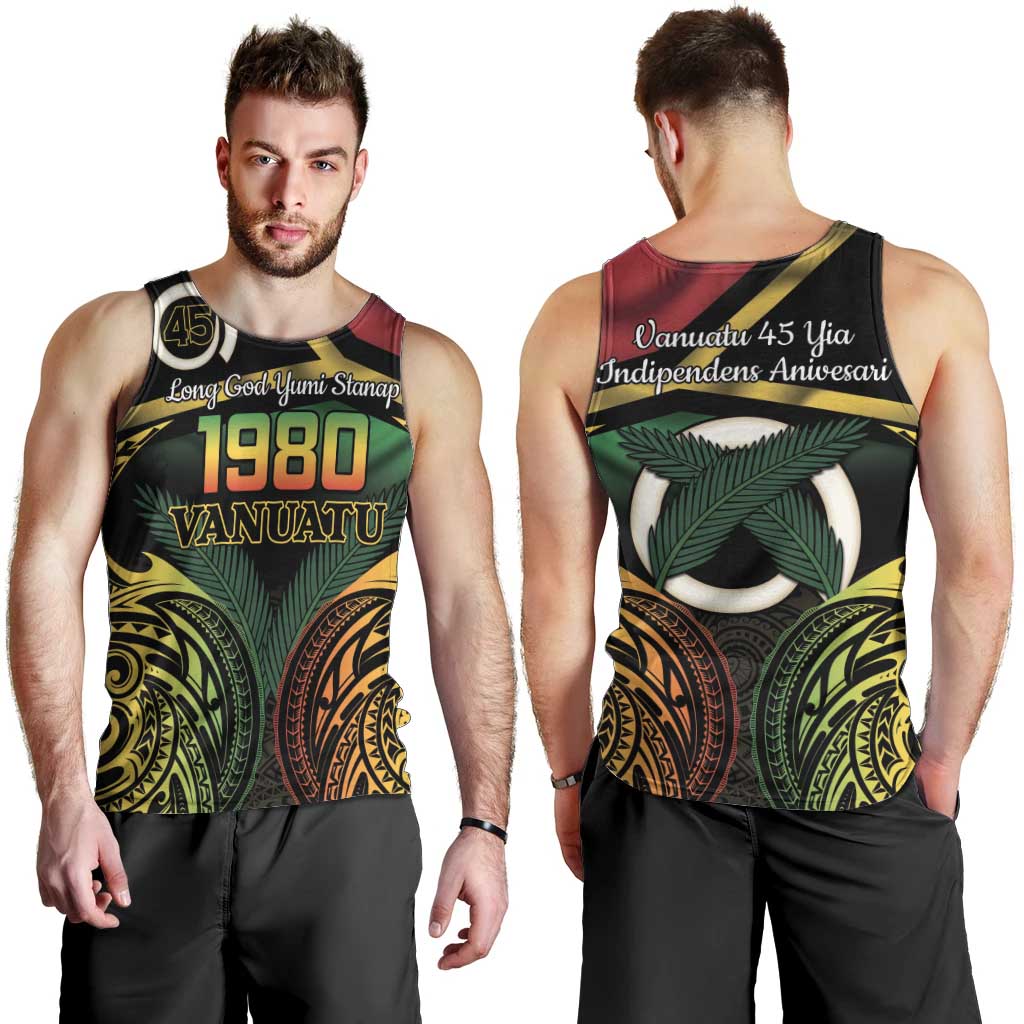 Vanuatu 1980 Men Tank Top Hapi 45 Yia Indipendens Anivesari LT14 - Polynesian Pride