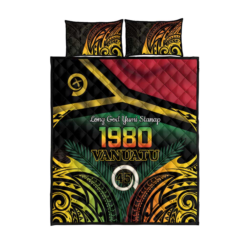 Vanuatu 1980 Quilt Bed Set Hapi 45 Yia Indipendens Anivesari LT14 - Polynesian Pride