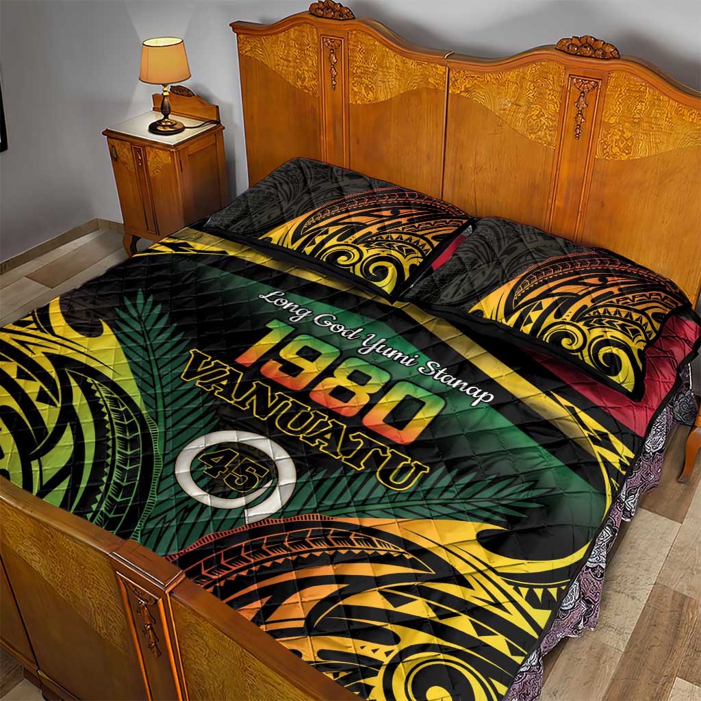 Vanuatu 1980 Quilt Bed Set Hapi 45 Yia Indipendens Anivesari LT14 - Polynesian Pride
