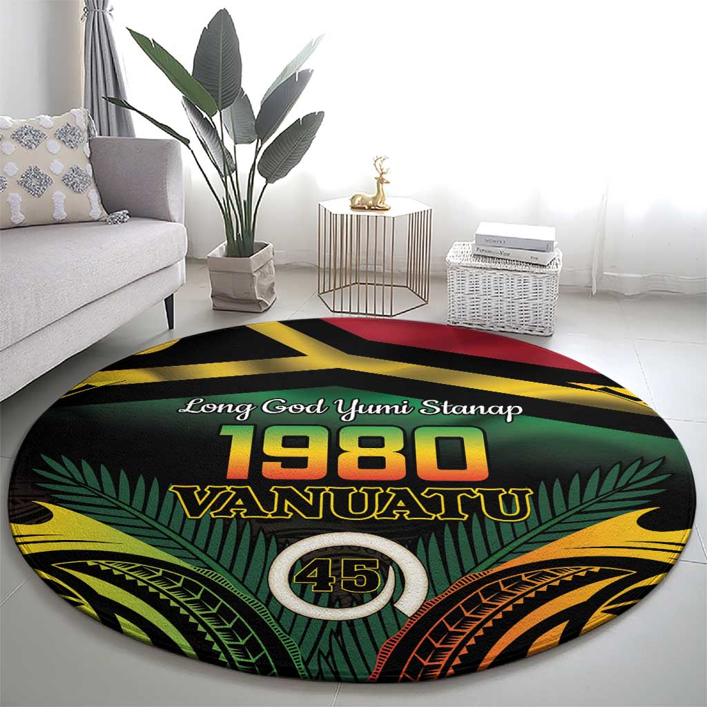Vanuatu 1980 Round Carpet Hapi 45 Yia Indipendens Anivesari