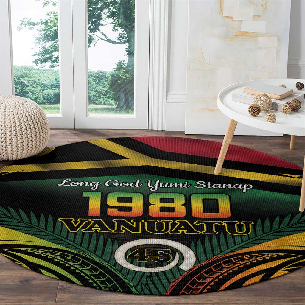 Vanuatu 1980 Round Carpet Hapi 45 Yia Indipendens Anivesari
