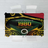 Vanuatu 1980 Tablecloth Hapi 45 Yia Indipendens Anivesari LT14 Black - Polynesian Pride