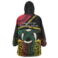 Vanuatu 1980 Wearable Blanket Hoodie Hapi 45 Yia Indipendens Anivesari