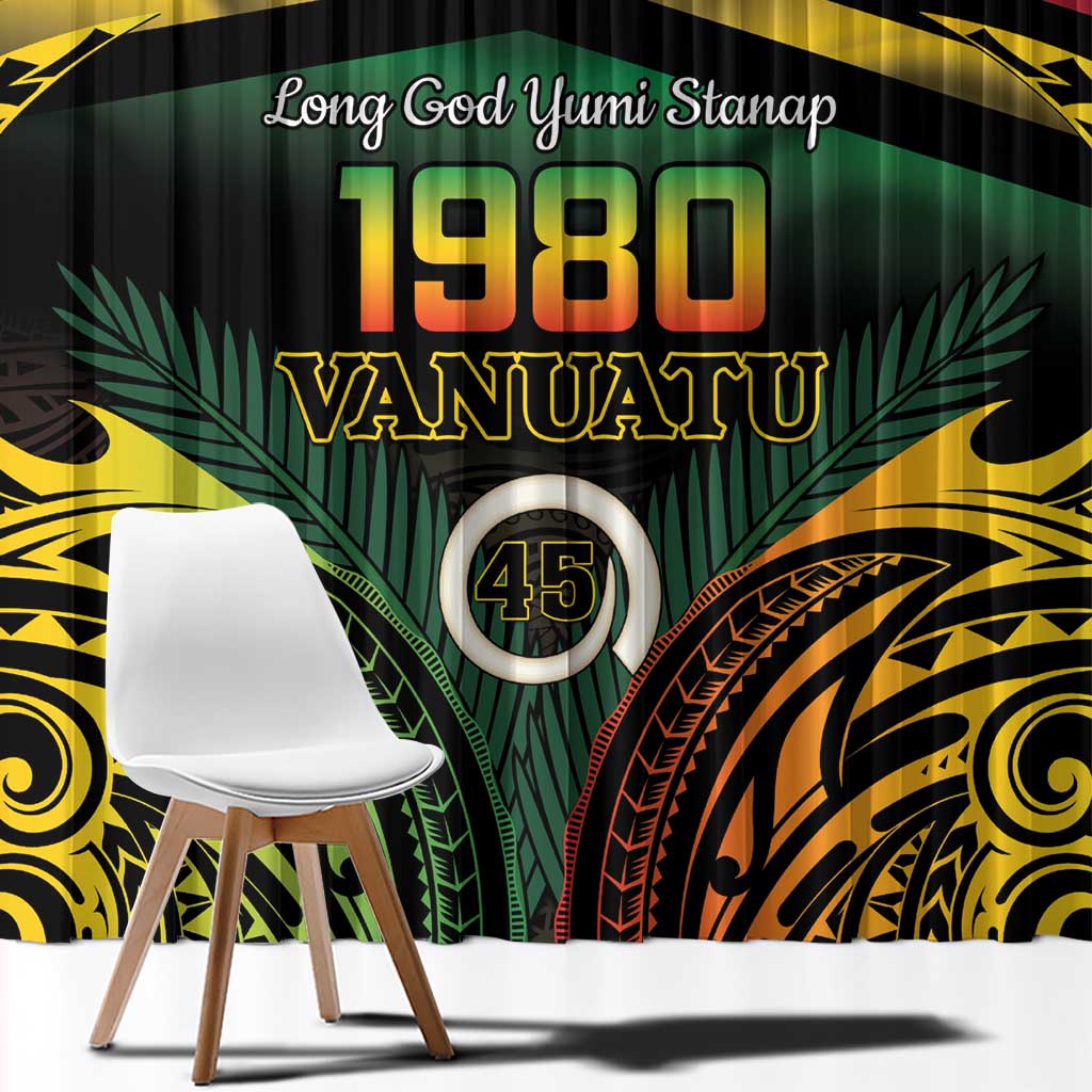 Vanuatu 1980 Window Curtain Hapi 45 Yia Indipendens Anivesari LT14 - Polynesian Pride