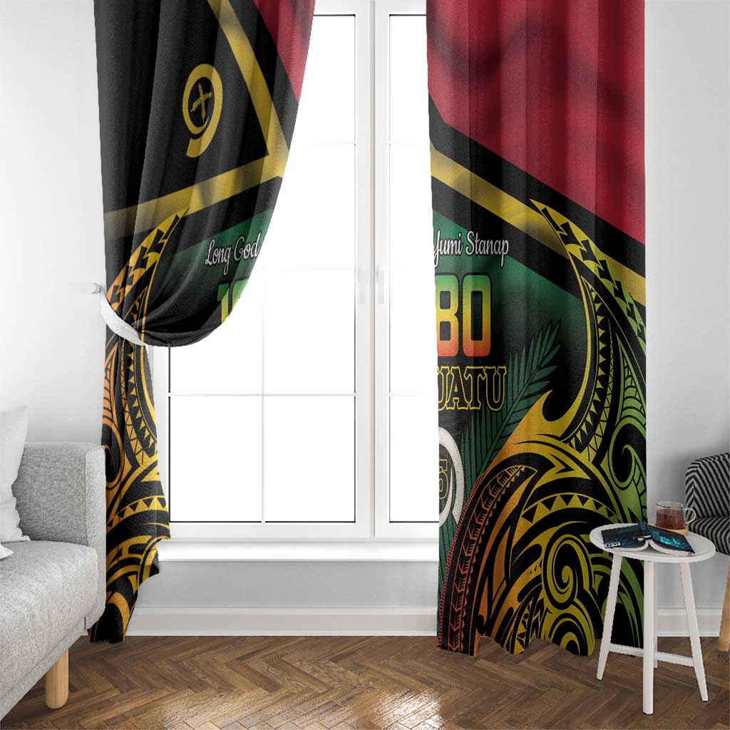 Vanuatu 1980 Window Curtain Hapi 45 Yia Indipendens Anivesari LT14 - Polynesian Pride
