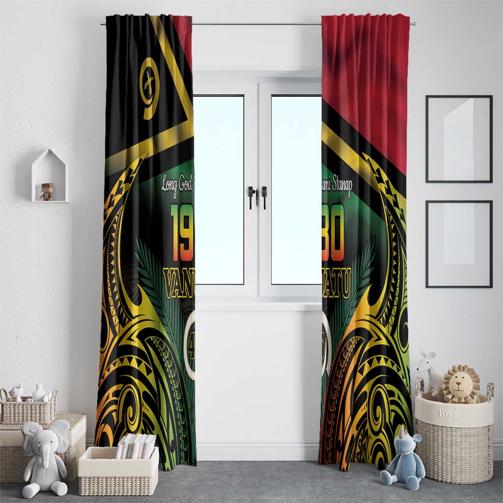 Vanuatu 1980 Window Curtain Hapi 45 Yia Indipendens Anivesari LT14 - Polynesian Pride