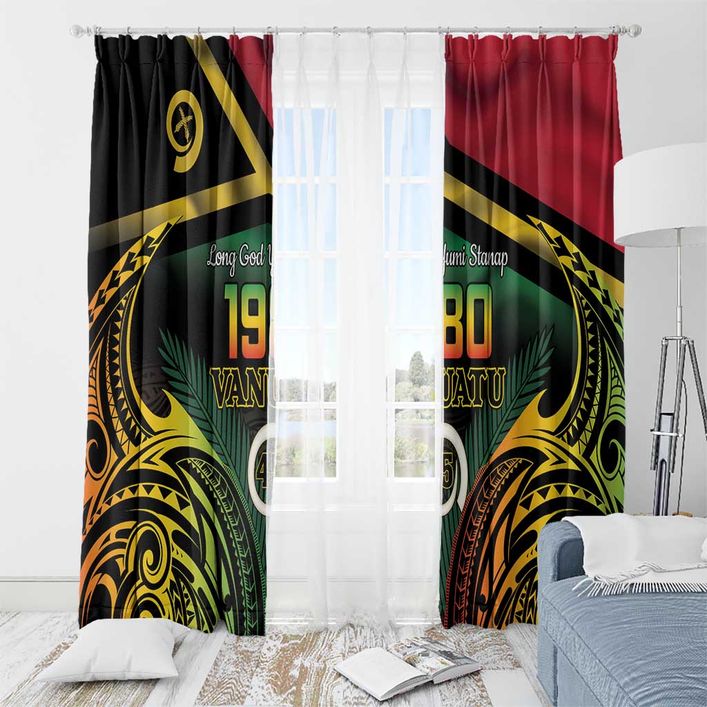 Vanuatu 1980 Window Curtain Hapi 45 Yia Indipendens Anivesari LT14 - Polynesian Pride
