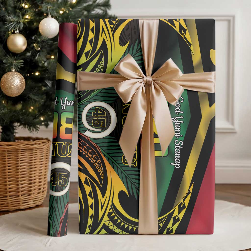 Vanuatu 1980 Wrapping Paper Hapi 45 Yia Indipendens Anivesari LT14 - Polynesian Pride