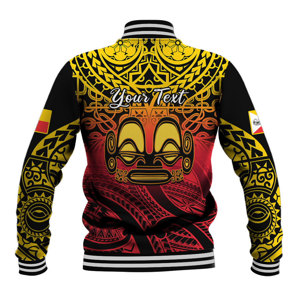 Personalised Marquesas Islands Baseball Jacket Tiki Polynesian Marquesan Pattern LT14 - Polynesian Pride