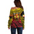 Personalised Marquesas Islands Off Shoulder Sweater Tiki Polynesian Marquesan Pattern LT14 - Polynesian Pride