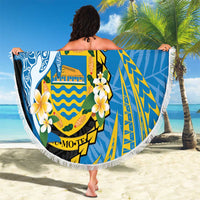 Tuvalu Independence Day Beach Blanket Manuia te tutokotasi o Tuvaluan Dolphin Tattoo LT14 - Polynesian Pride