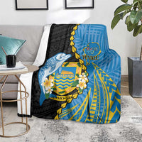 Tuvalu Independence Day Blanket Manuia te tutokotasi o Tuvaluan Dolphin Tattoo LT14 - Polynesian Pride