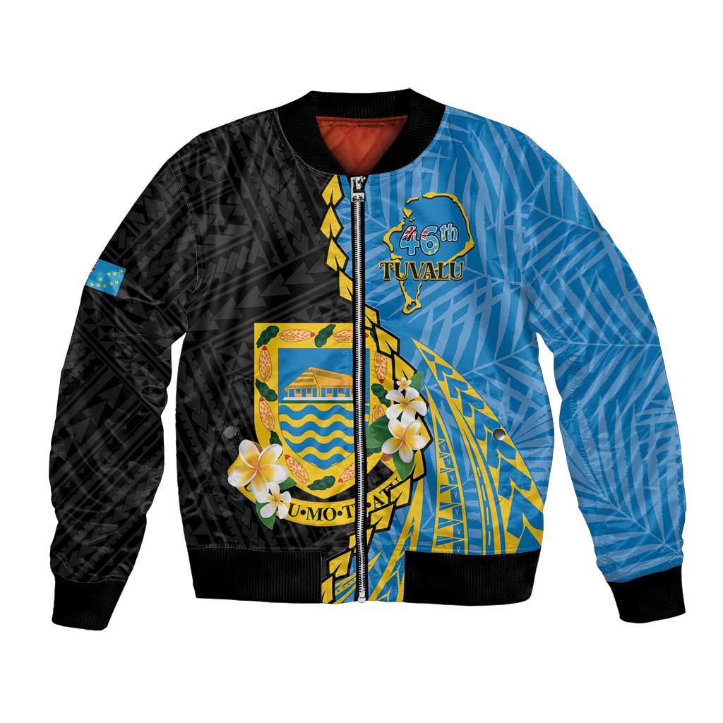 Tuvalu Independence Day Bomber Jacket Manuia te tutokotasi o Tuvaluan Dolphin Tattoo