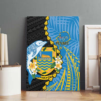 Tuvalu Independence Day Canvas Wall Art Manuia te tutokotasi o Tuvaluan Dolphin Tattoo LT14 - Polynesian Pride