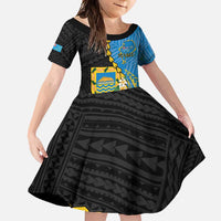 Tuvalu Independence Day Family Matching Tank Maxi Dress and Hawaiian Shirt Manuia te tutokotasi o Tuvaluan Dolphin Tattoo