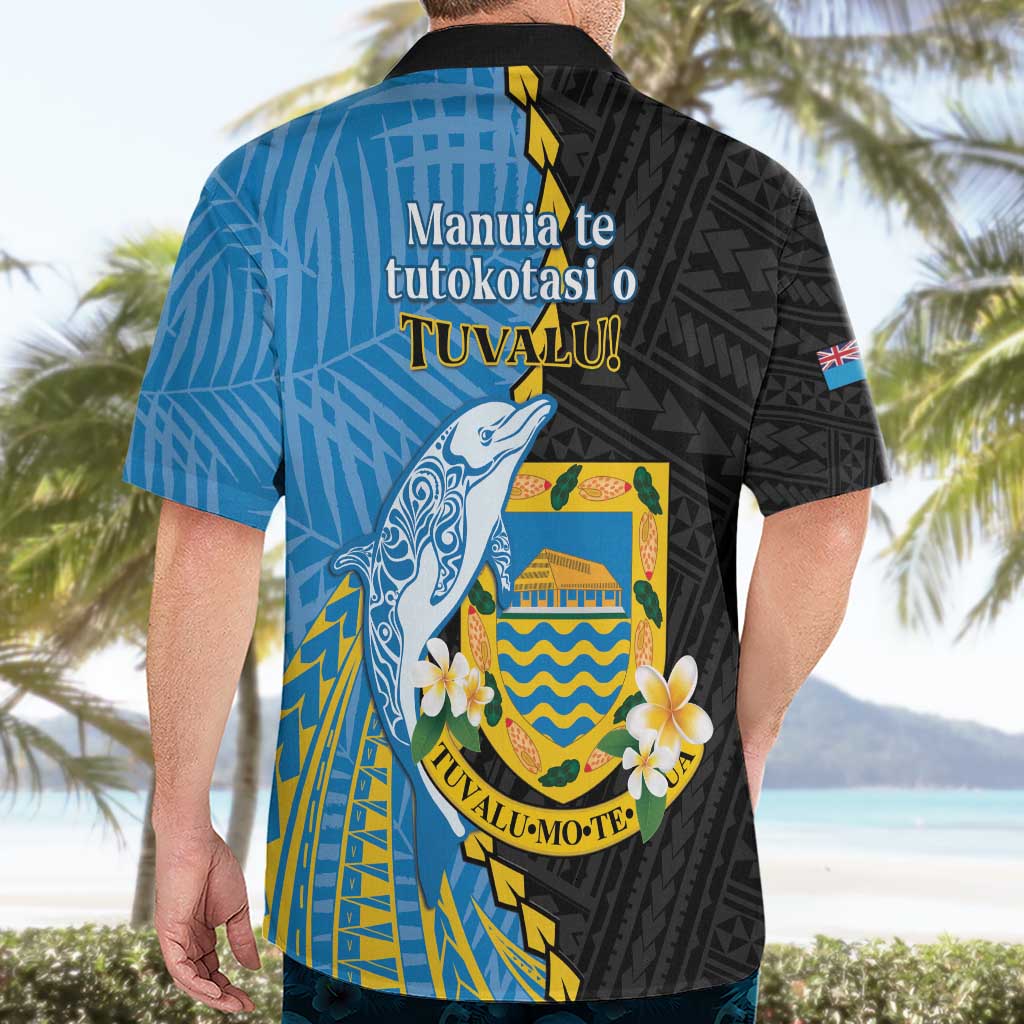 Tuvalu Independence Day Hawaiian Shirt Manuia te tutokotasi o Tuvaluan Dolphin Tattoo LT14 - Polynesian Pride