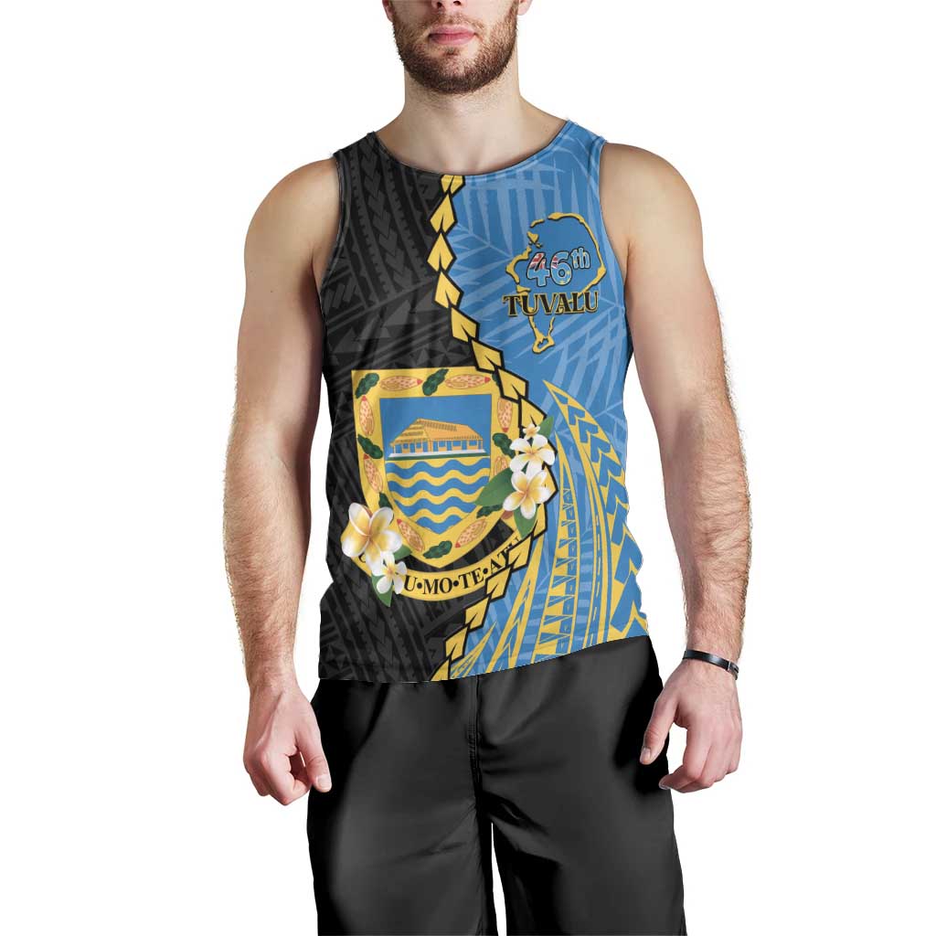 Tuvalu Independence Day Men Tank Top Manuia te tutokotasi o Tuvaluan Dolphin Tattoo LT14 - Polynesian Pride