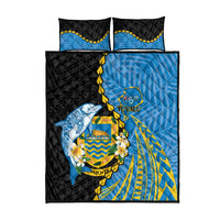 Tuvalu Independence Day Quilt Bed Set Manuia te tutokotasi o Tuvaluan Dolphin Tattoo LT14 - Polynesian Pride
