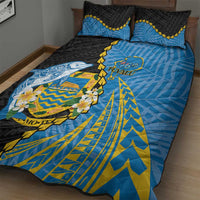 Tuvalu Independence Day Quilt Bed Set Manuia te tutokotasi o Tuvaluan Dolphin Tattoo LT14 - Polynesian Pride
