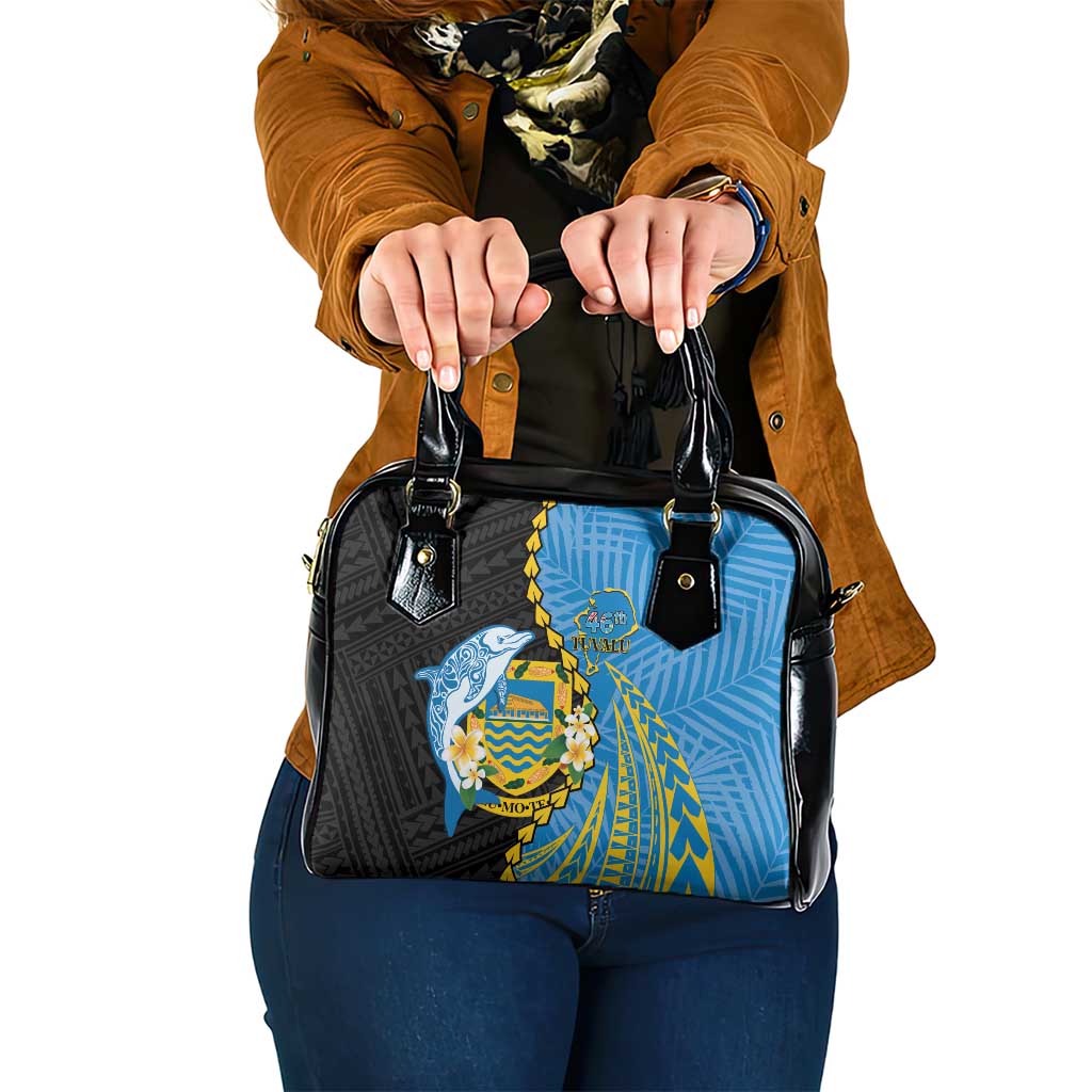 Tuvalu Independence Day Shoulder Handbag Manuia te tutokotasi o Tuvaluan Dolphin Tattoo