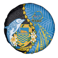 Tuvalu Independence Day Spare Tire Cover Manuia te tutokotasi o Tuvaluan Dolphin Tattoo LT14 - Polynesian Pride