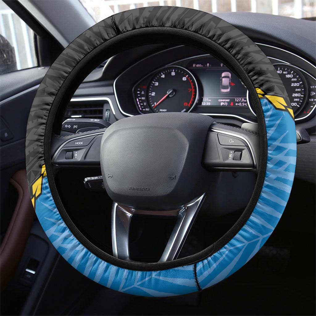 Tuvalu Independence Day Steering Wheel Cover Manuia te tutokotasi o Tuvaluan Dolphin Tattoo LT14 - Polynesian Pride