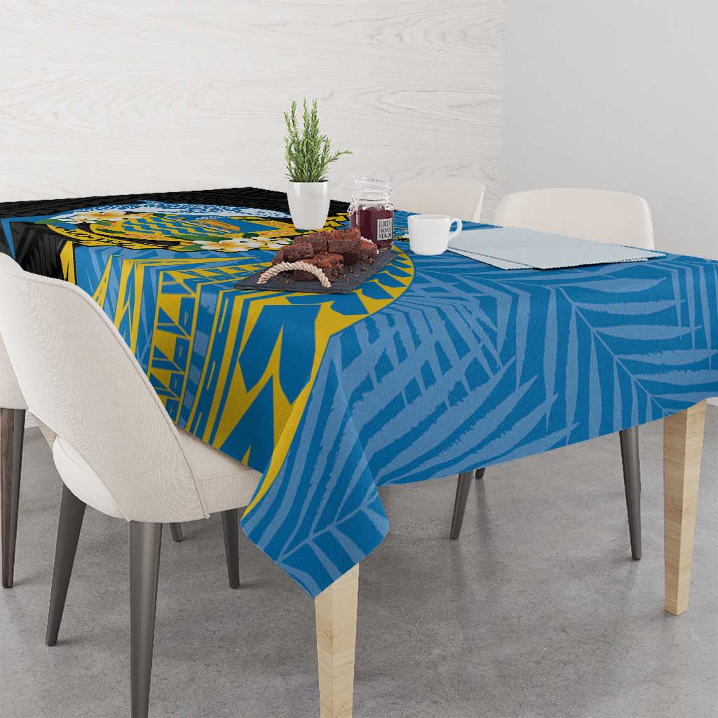 Tuvalu Independence Day Tablecloth Manuia te tutokotasi o Tuvaluan Dolphin Tattoo LT14 - Polynesian Pride