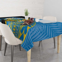 Tuvalu Independence Day Tablecloth Manuia te tutokotasi o Tuvaluan Dolphin Tattoo LT14 - Polynesian Pride