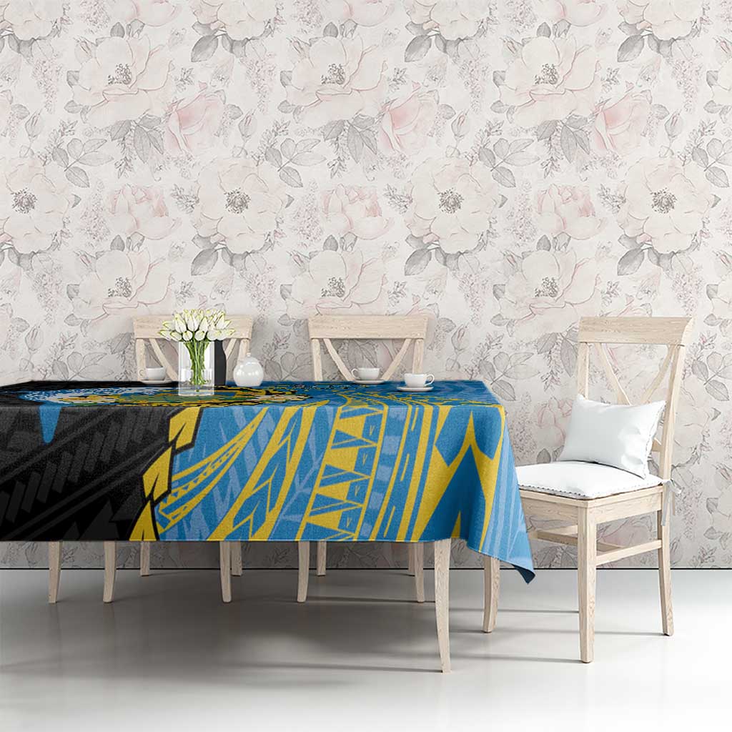 Tuvalu Independence Day Tablecloth Manuia te tutokotasi o Tuvaluan Dolphin Tattoo LT14 - Polynesian Pride