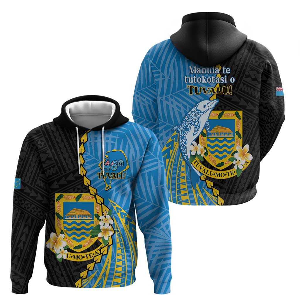 Tuvalu Independence Day Zip Hoodie Manuia te tutokotasi o Tuvaluan Dolphin Tattoo